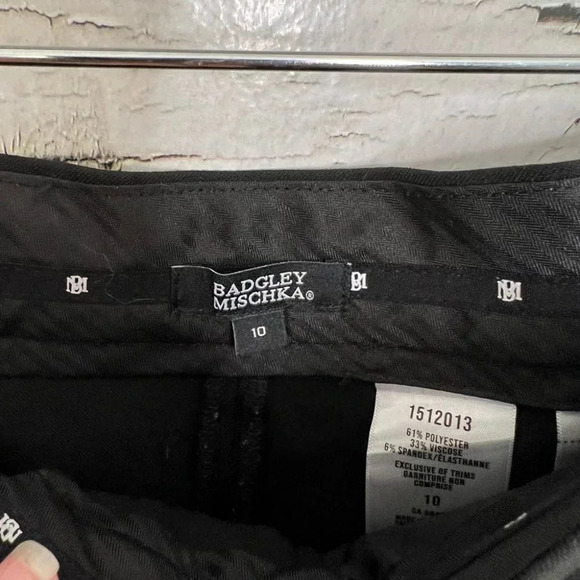 Badgley Mischka Black Dress Pants  Slacks Trousers 10 - Picture 6 of 8